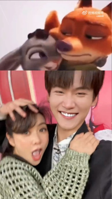 更加出到摸頭，似足情侶。